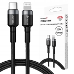 Feegar Evolution USB Type C - Apple Lightning 1m 20W nylon charging cable