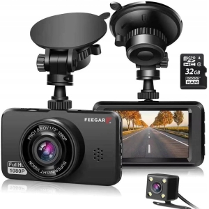 Wideorejestrator Feegar Patrol Kamera Samochodowa Cofania Sensor Sony FullHD + 32GB