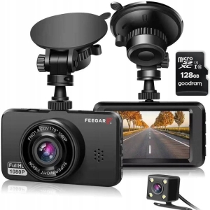 Wideorejestrator Feegar Patrol Kamera Samochodowa Cofania Sensor Sony FullHD + 128GB