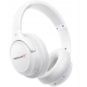 Słuchawki Bezprzewodowe FEEGAR Mello Nauszne 65H Bluetooth 5.3 Mikrofon 6EQ WH
