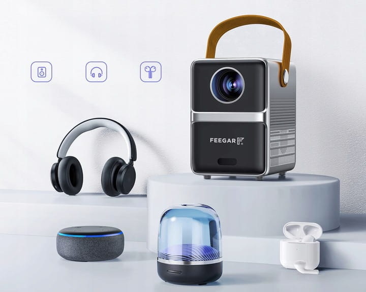 Mini HD Projector – Portable 10000 Lumens, Works With Power Bank, Includes Tripod